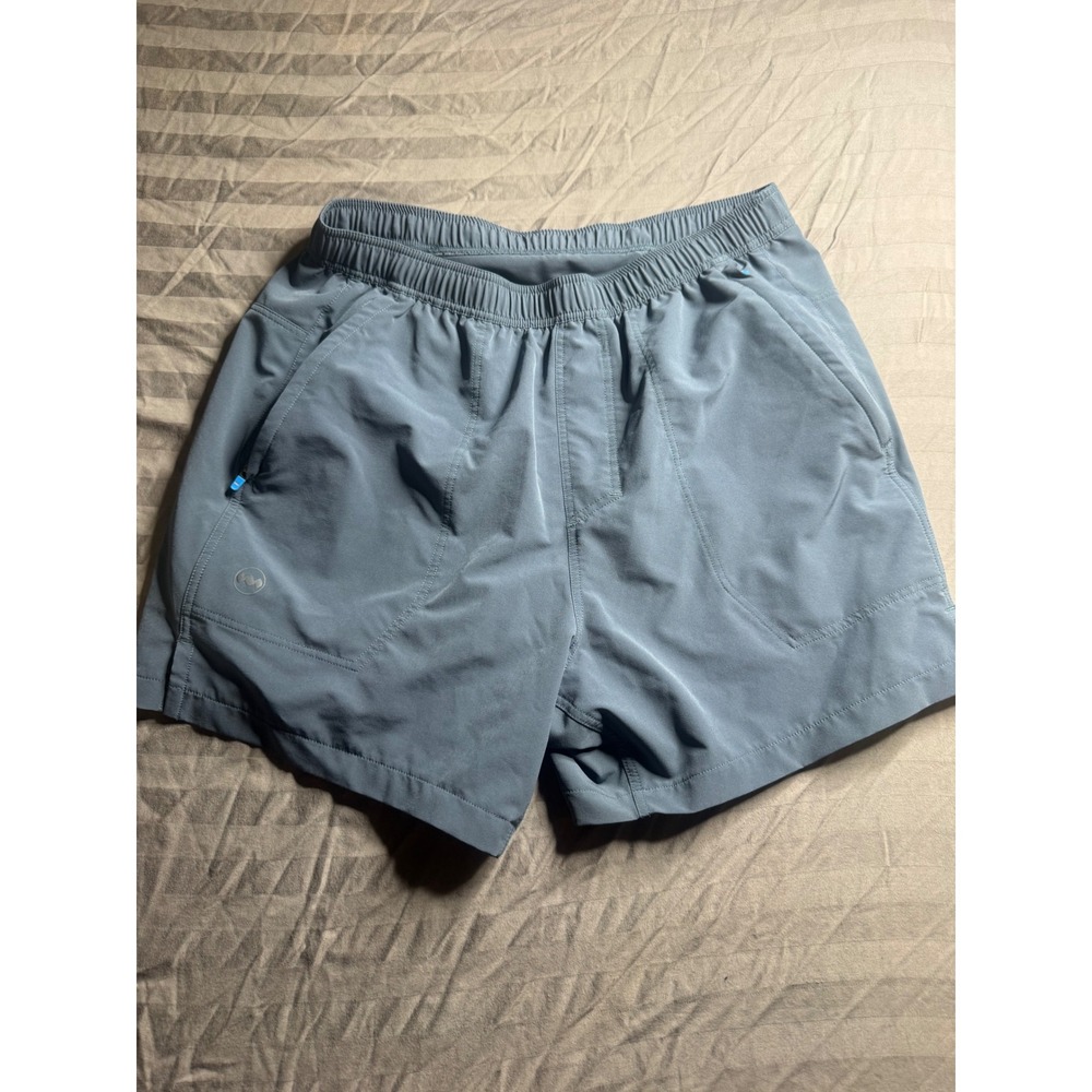 Janji Womens AFO Middle Running Shorts Blue Gray Size Medium 4‎ Inch Inseam